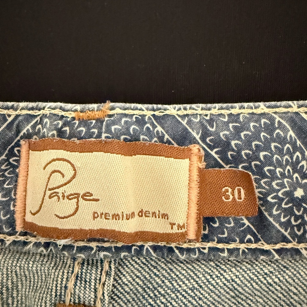 PAIGE Light Blue Straight Leg Jeans - Picture 4 of 6